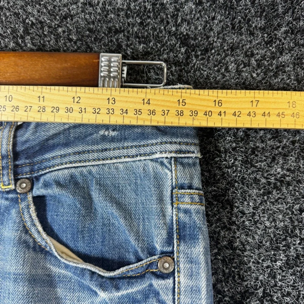 Banana Republic Womens Blue Denim Straight Leg Jeans Low Rise Size 4 100% Cotton - Picture 5 of 7